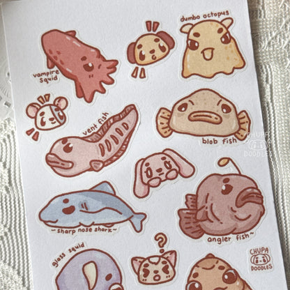 The Midnight Zone Holographic Cute Sticker Sheet