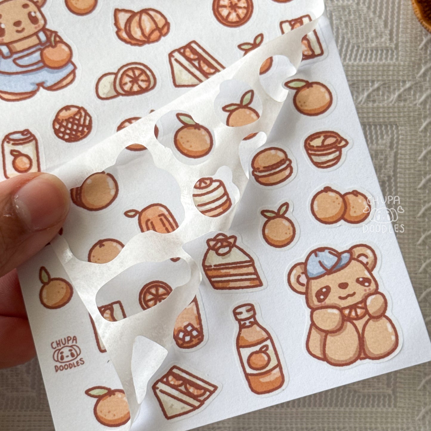Berry & Oranges Fruity Cute Sticker Sheet