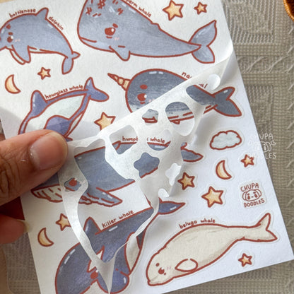 Big Fishes Cute Sticker Sheet