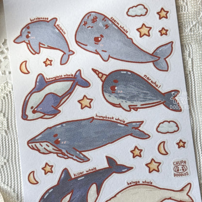 Big Fishes Cute Sticker Sheet