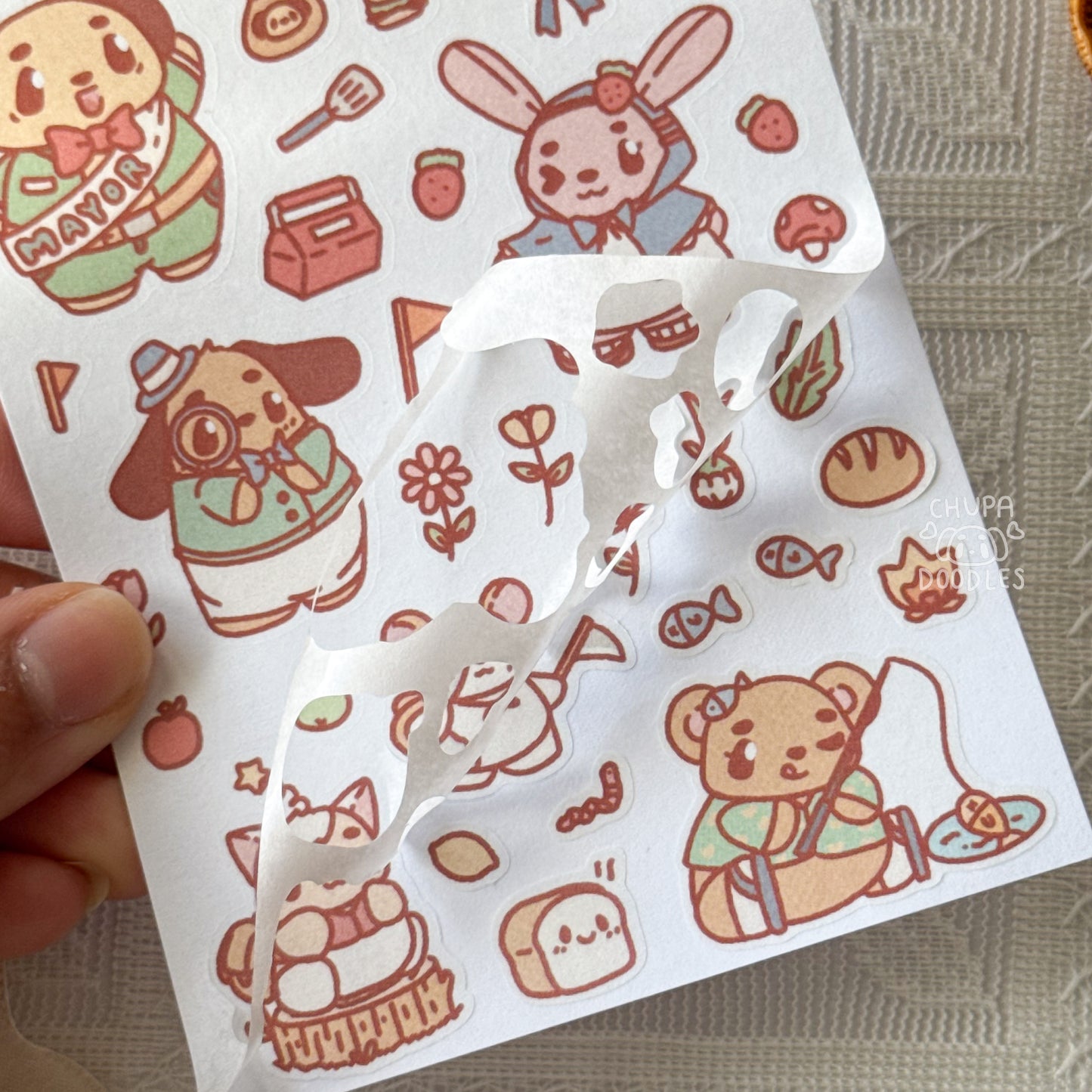 Chupa Town Cute Sticker Sheet