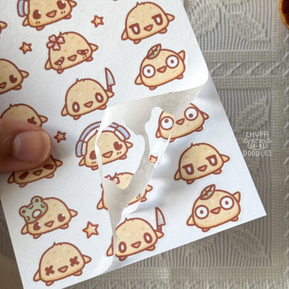 Ducks Or Chicks Cute Sticker Sheet