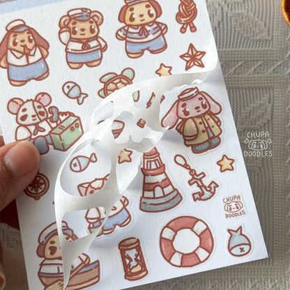 Everyone On Board Holographic Cute Sticker Sheet