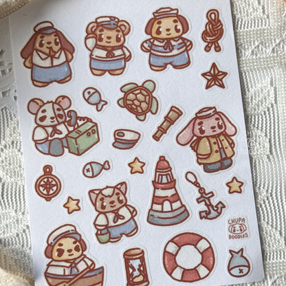 Everyone On Board Holographic Cute Sticker Sheet