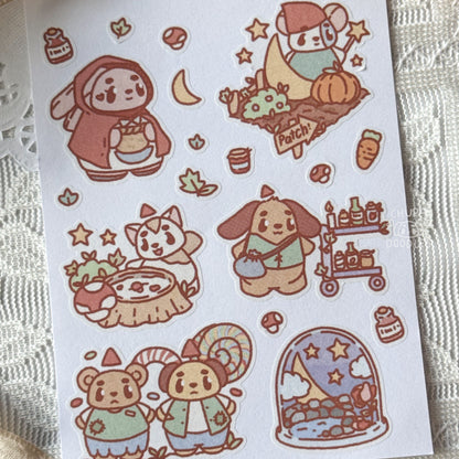 Enchanted Chupa Town Cute Sticker Sheet