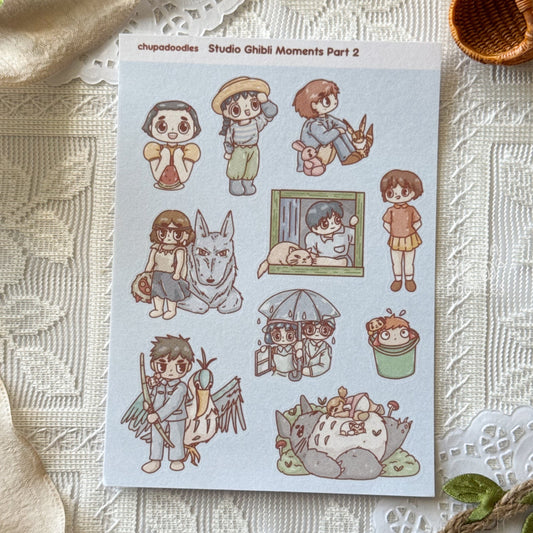 Studio Ghibli Moments 2 Star Holo Cute Sticker Sheet