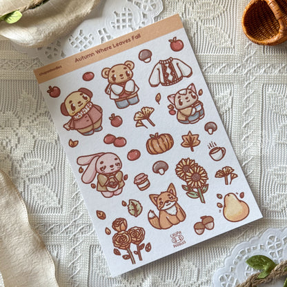 Autumn Cute Sticker Sheet