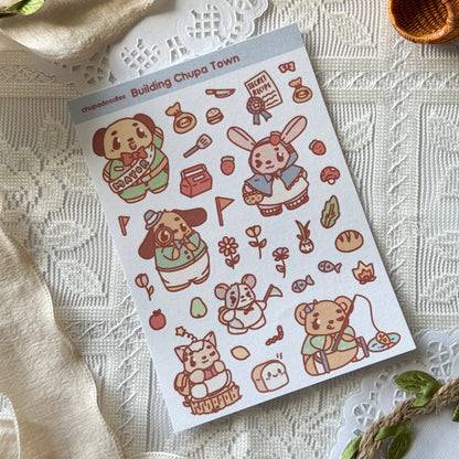 Chupa Town Cute Sticker Sheet