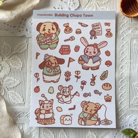 Chupa Town Cute Sticker Sheet