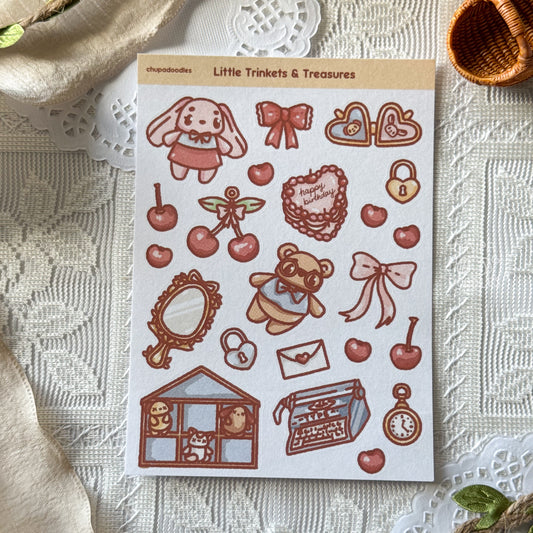 Little Trinkets & Treasures Cute Sticker Sheet