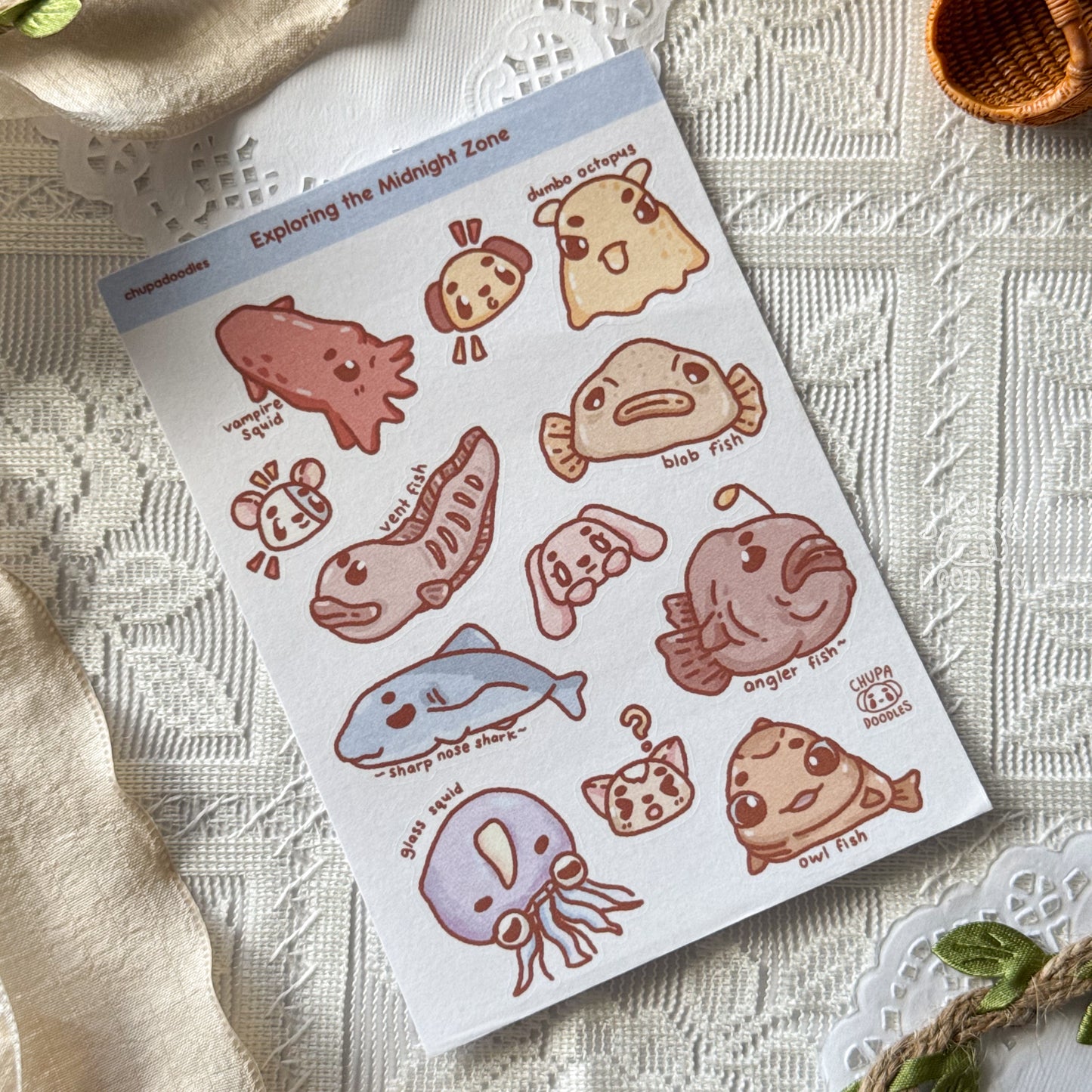 The Midnight Zone Holographic Cute Sticker Sheet