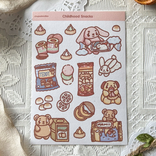 Childhood Snacks Cute Sticker Sheet