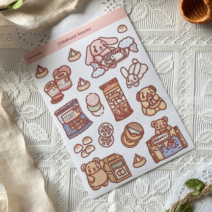 Childhood Snacks Cute Sticker Sheet