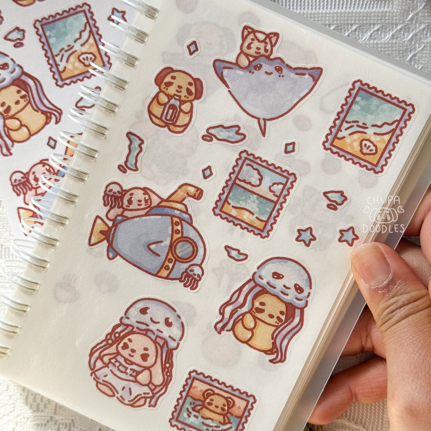 Moments In The Ocean Holographic Cute Sticker Sheet