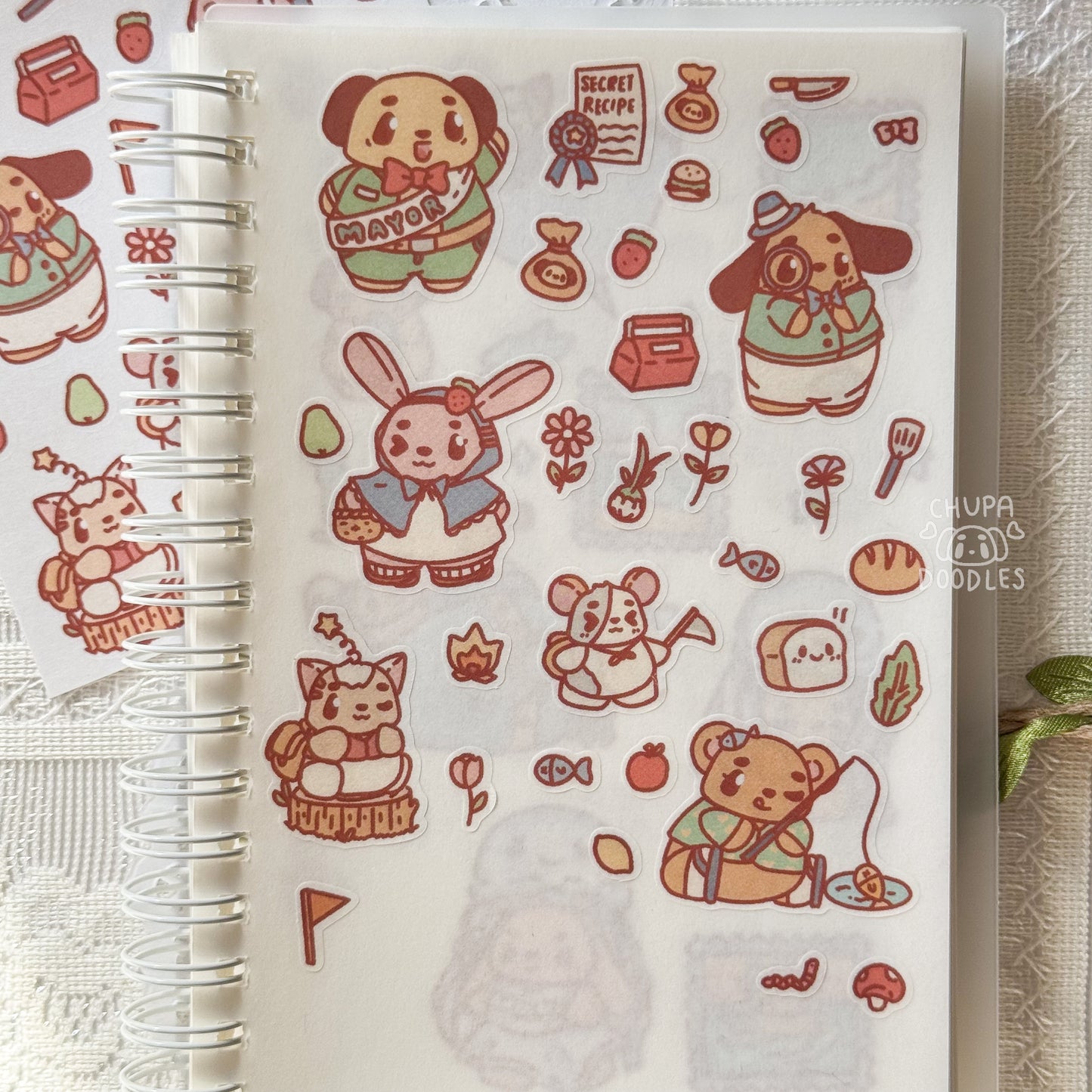 Chupa Town Cute Sticker Sheet