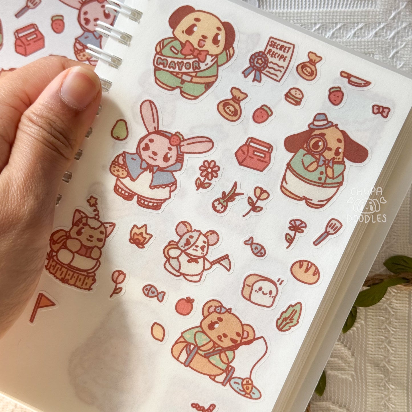 Chupa Town Cute Sticker Sheet