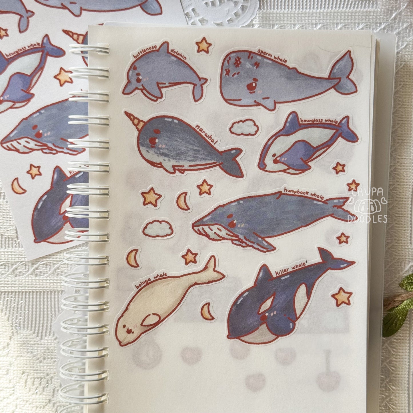 Big Fishes Cute Sticker Sheet