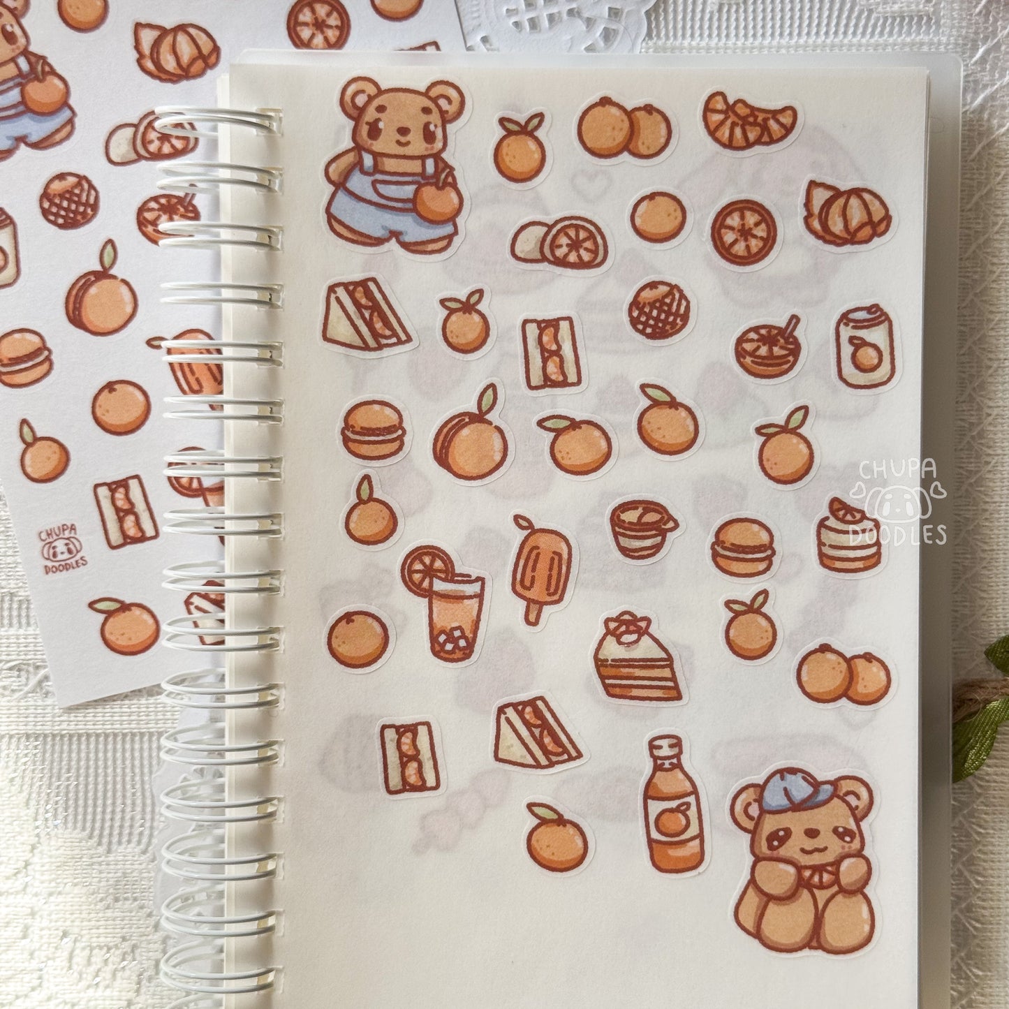Berry & Oranges Fruity Cute Sticker Sheet
