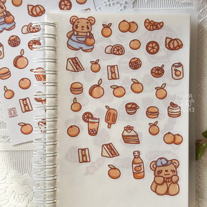 Berry & Oranges Fruity Cute Sticker Sheet