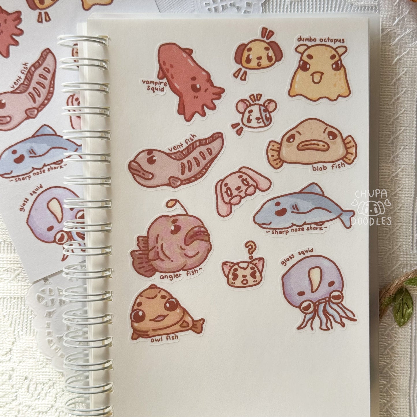 The Midnight Zone Holographic Cute Sticker Sheet