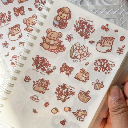 Spring In The Meadow Cute Sticker Sheet