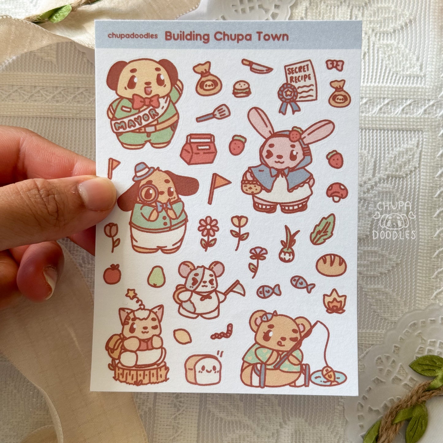 Chupa Town Cute Sticker Sheet