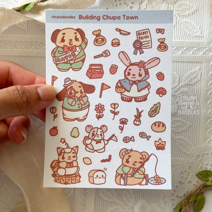 Chupa Town Cute Sticker Sheet