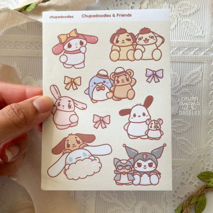 Sanrio & Friends Cute Sticker Sheet