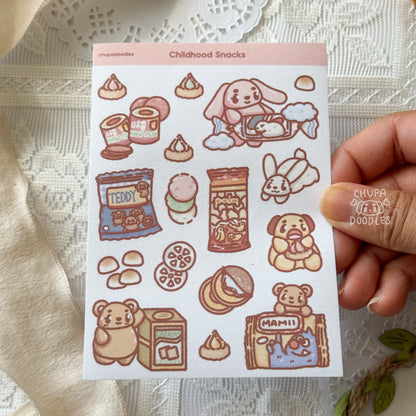 Childhood Snacks Cute Sticker Sheet