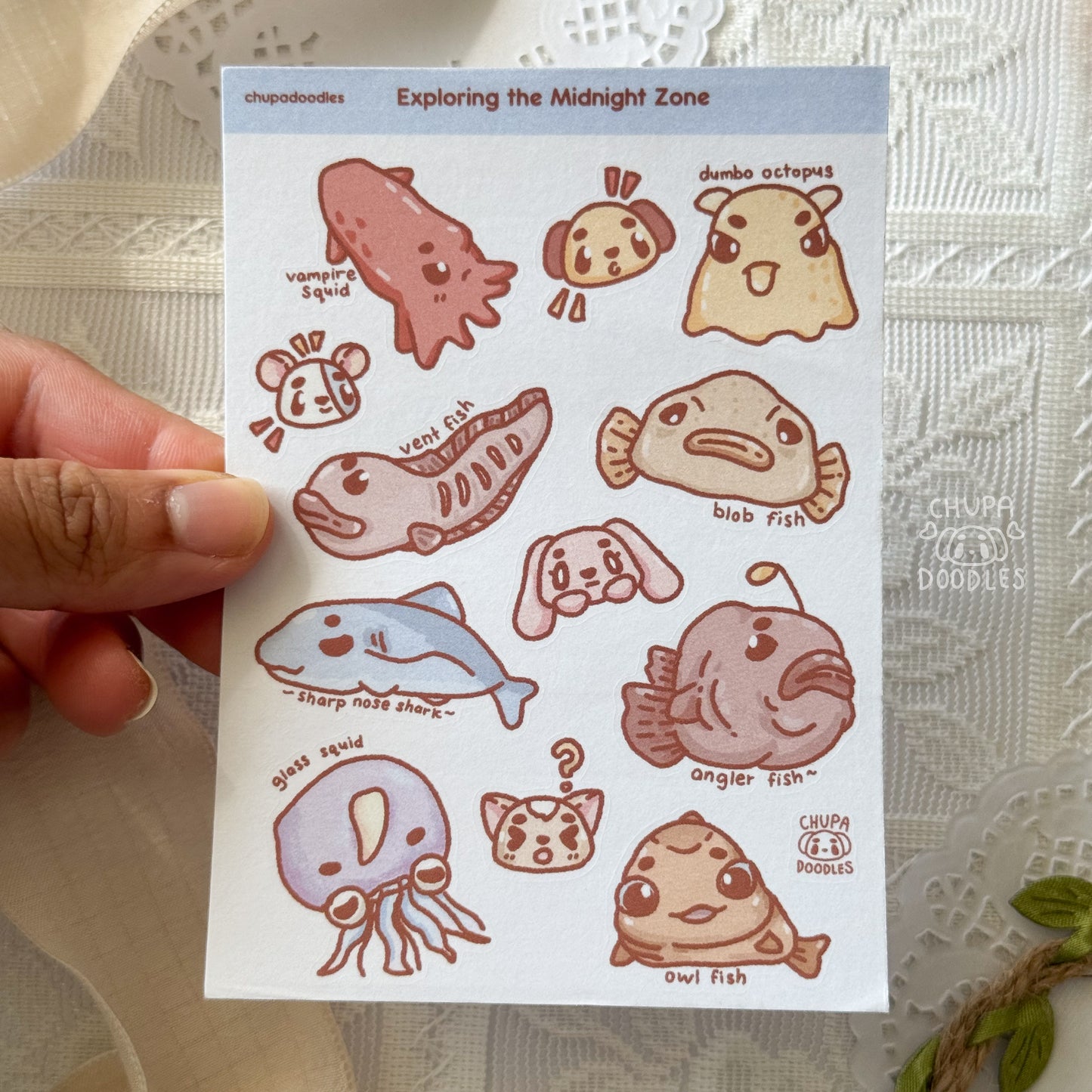 The Midnight Zone Holographic Cute Sticker Sheet