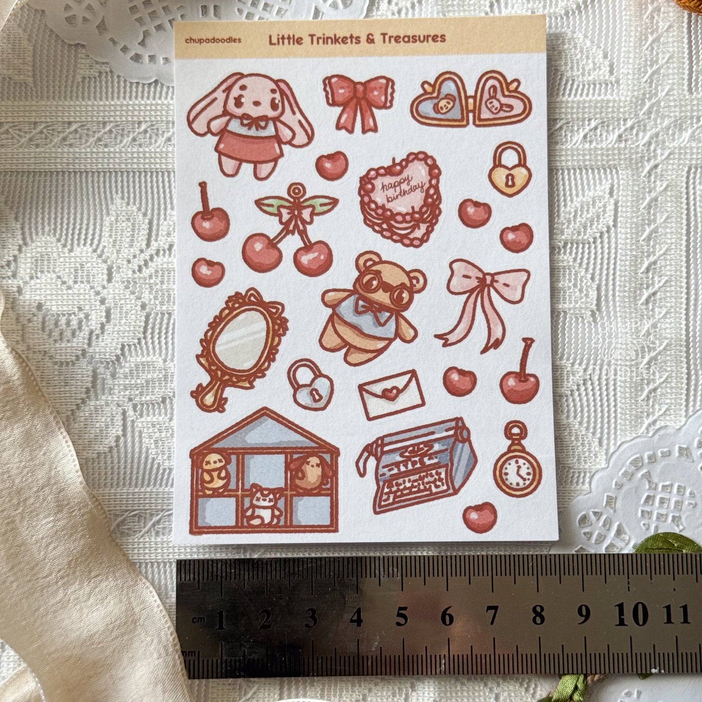 Little Trinkets & Treasures Cute Sticker Sheet