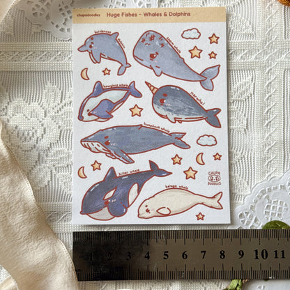 Big Fishes Cute Sticker Sheet
