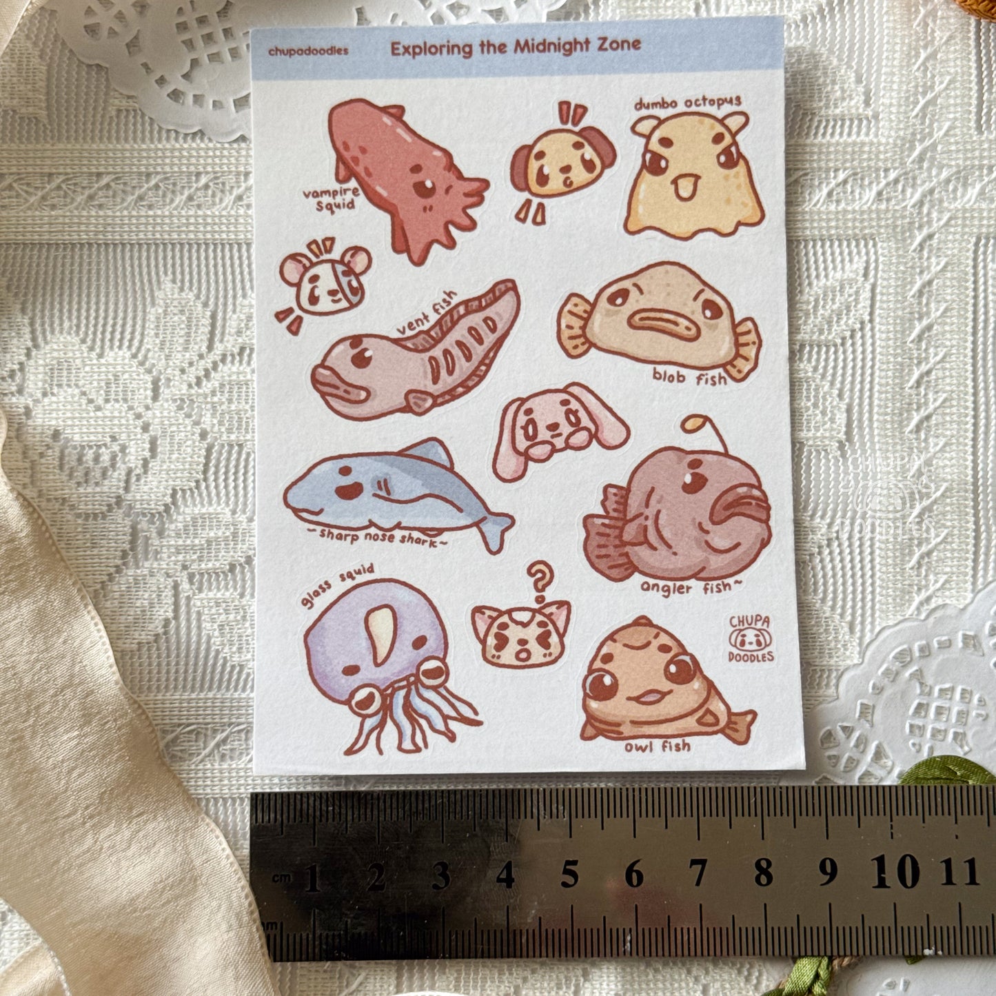 The Midnight Zone Holographic Cute Sticker Sheet