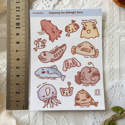 The Midnight Zone Holographic Cute Sticker Sheet