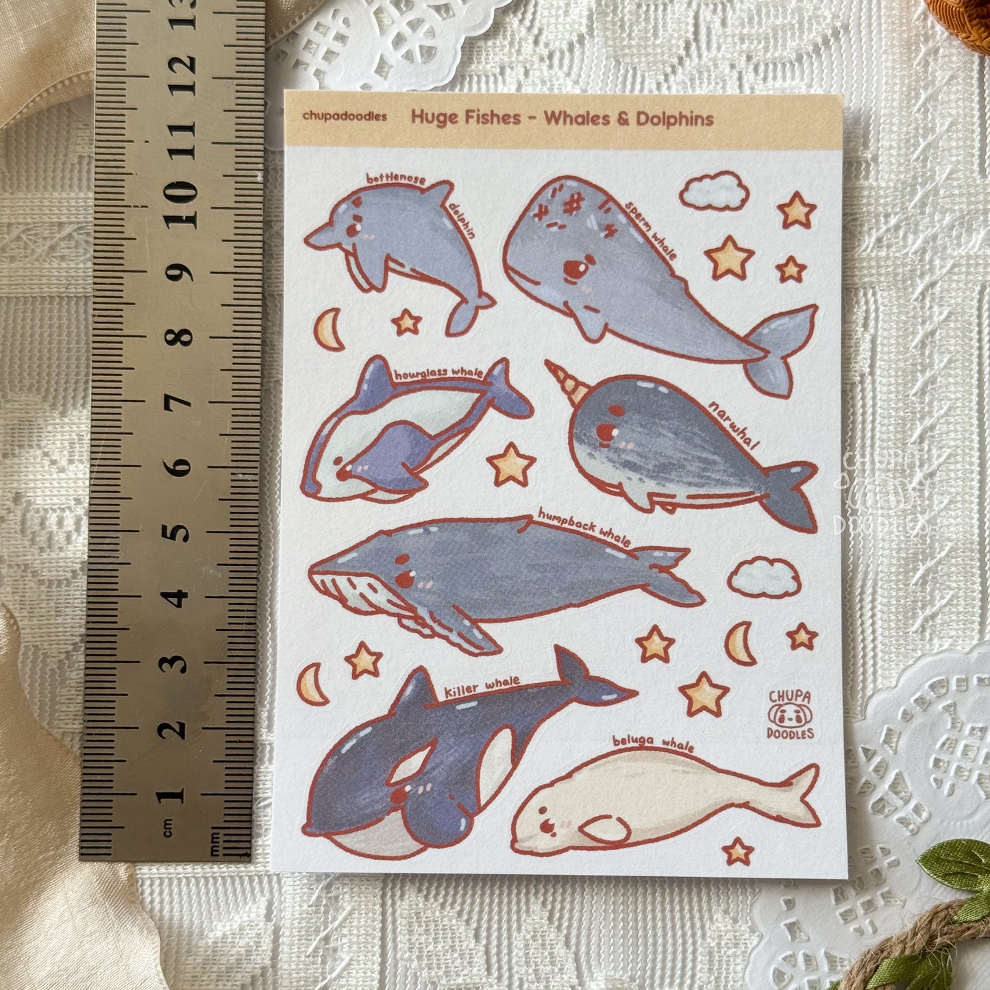 Big Fishes Cute Sticker Sheet