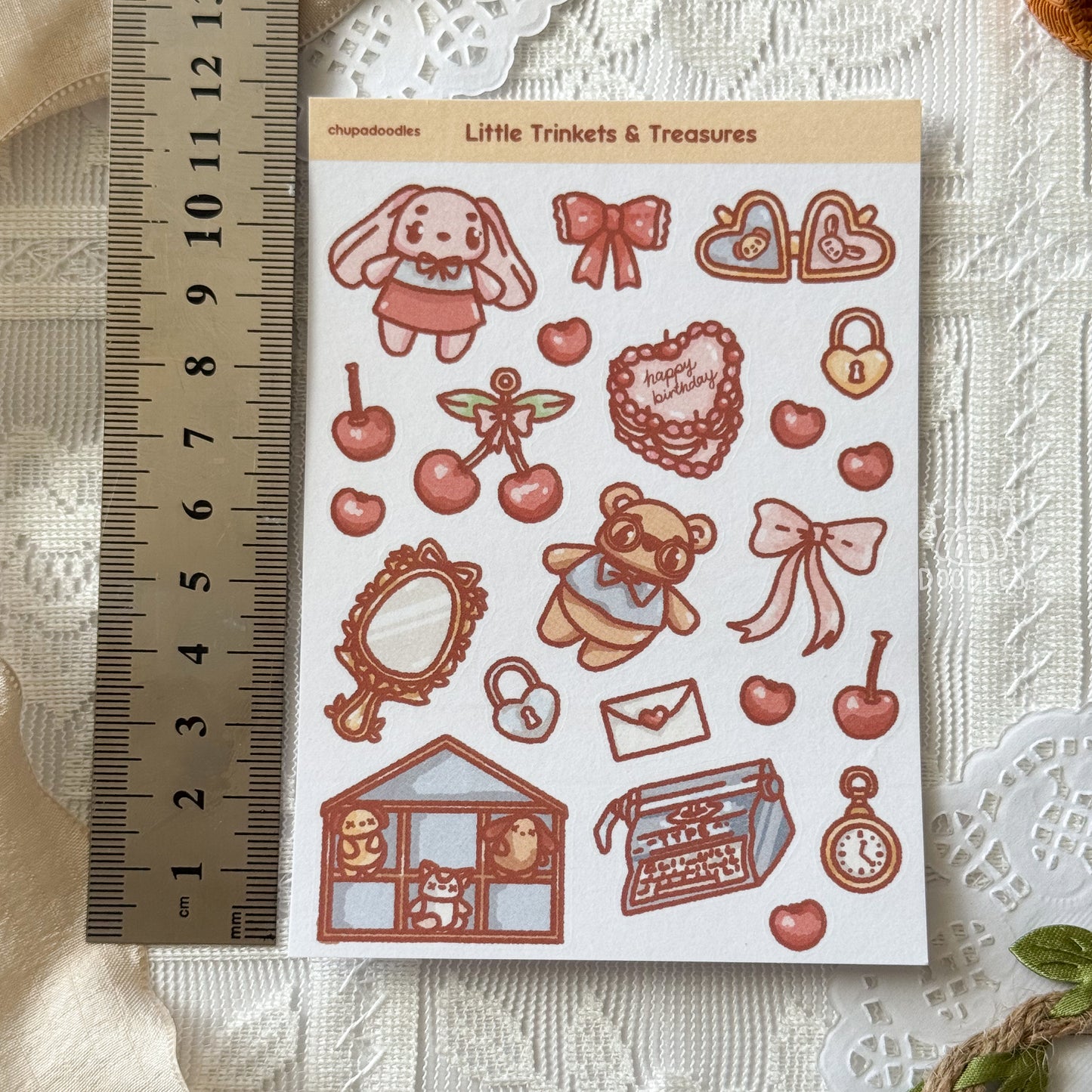 Little Trinkets & Treasures Cute Sticker Sheet