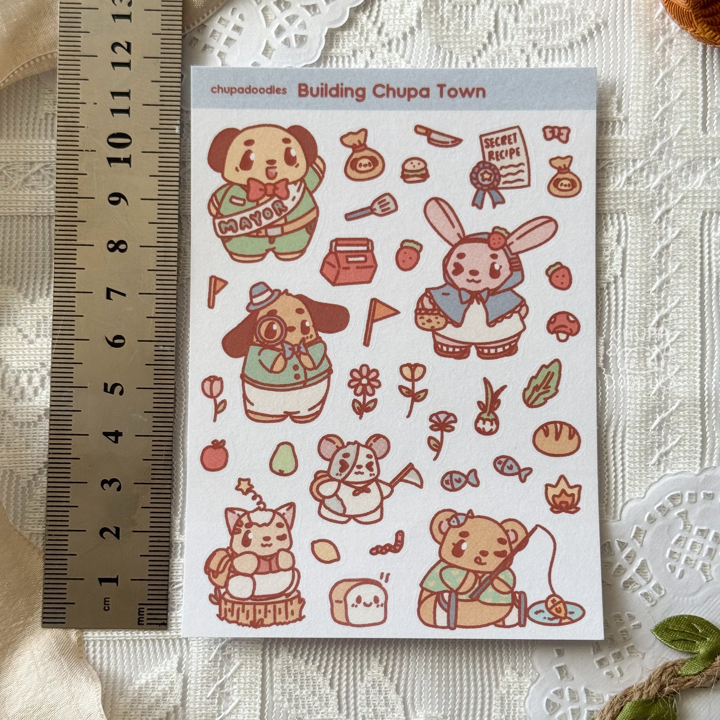 Chupa Town Cute Sticker Sheet