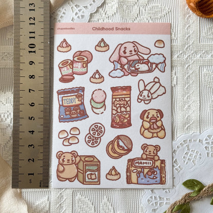 Childhood Snacks Cute Sticker Sheet