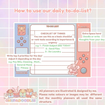 A5 To-Do List Nintendo Switch Planner Notepad