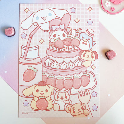 Sanrio & The Chupadoodles Family A5 Postcard Print