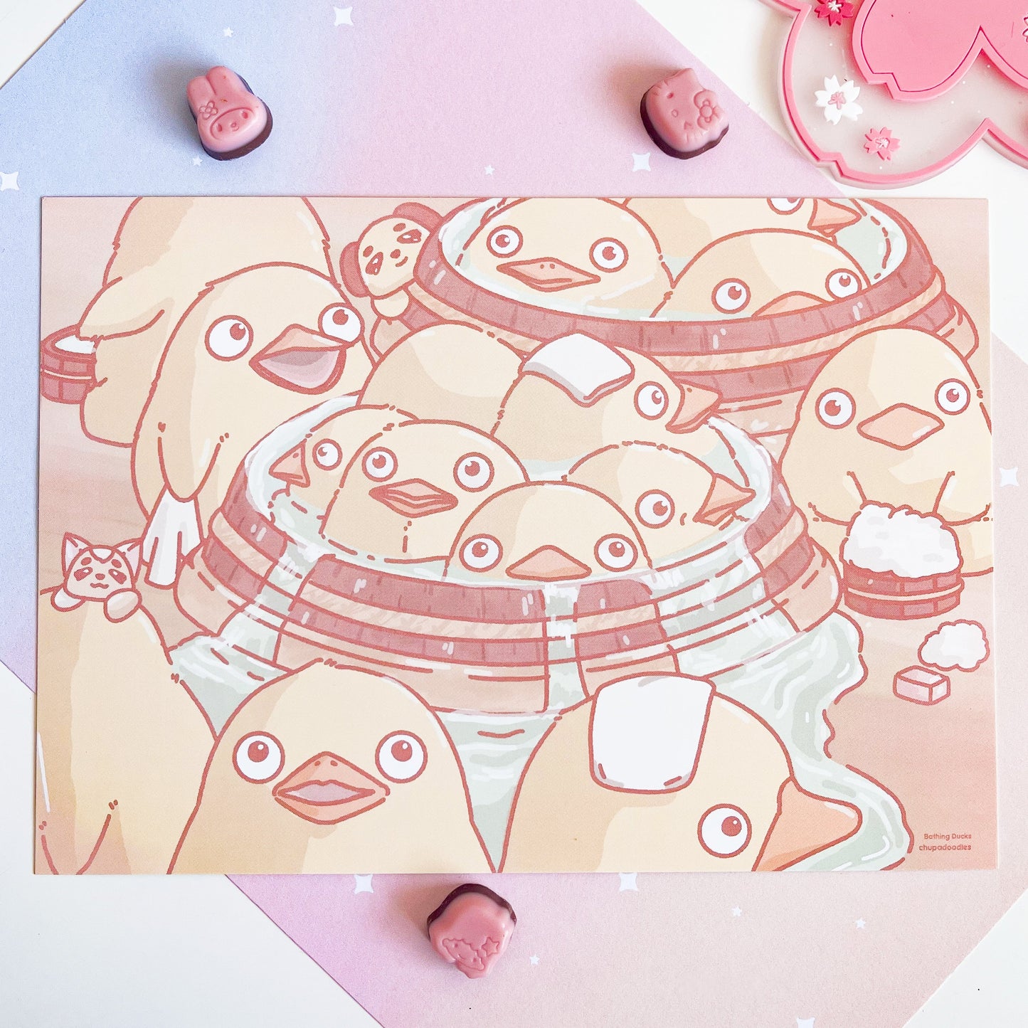 Spirited Away Ducks A5 Postcard Print