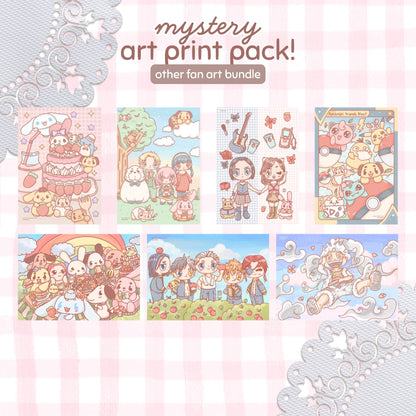 Mystery Art Print Pack - 3 Cute Art Prints