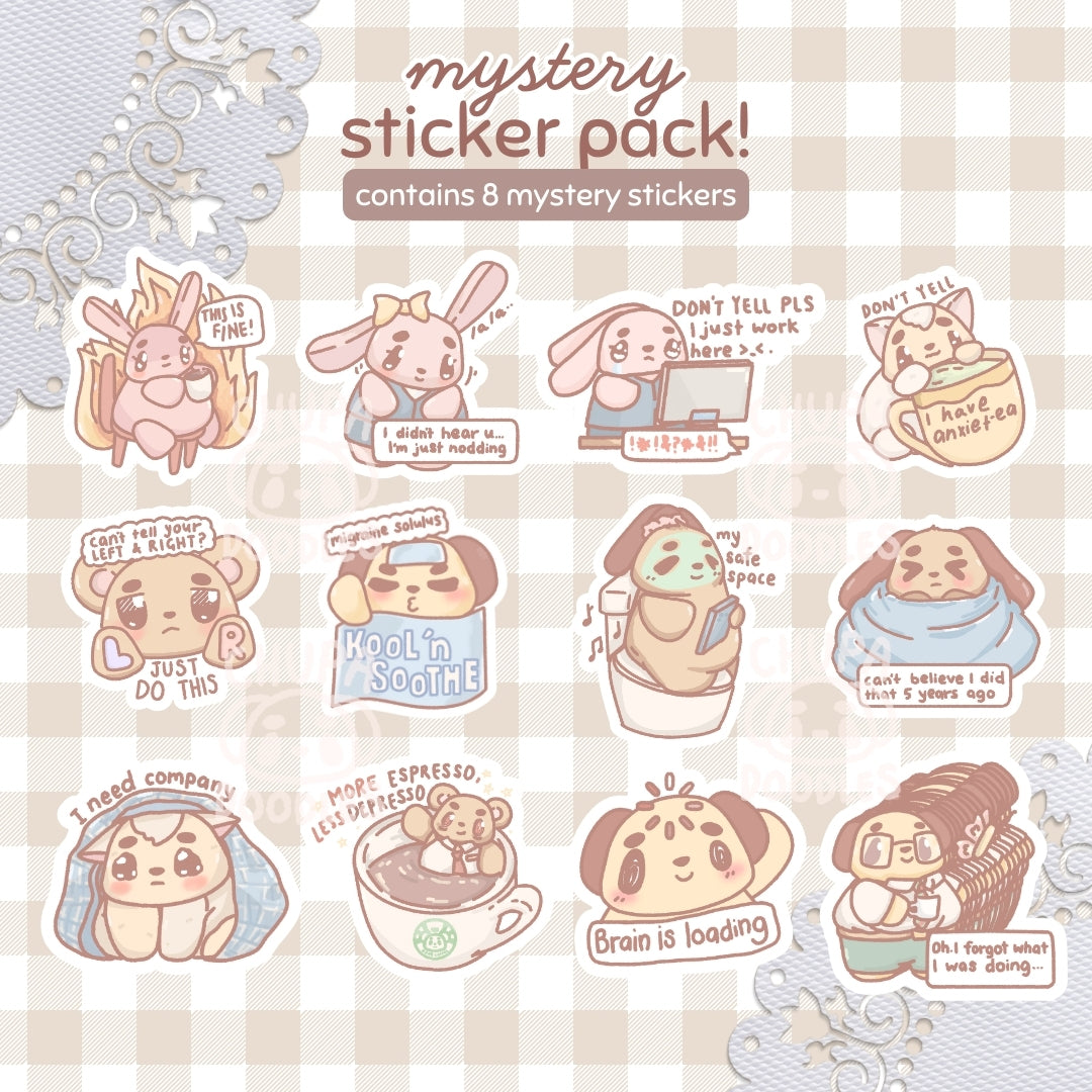 Mystery Sticker Pack - 8 Cute Stickers