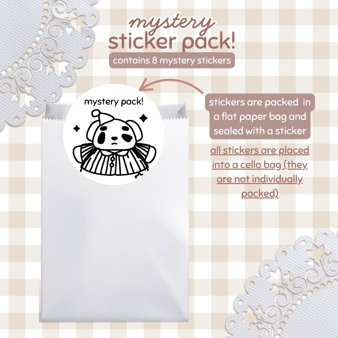 Mystery Sticker Pack - 8 Cute Stickers