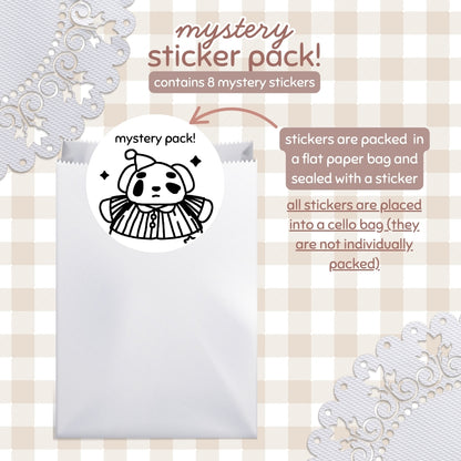 Mystery Sticker Pack - 8 Cute Stickers