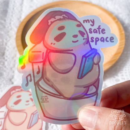 My Safe Space IBS Die Cut Sticker (Full Holo/White Matte)