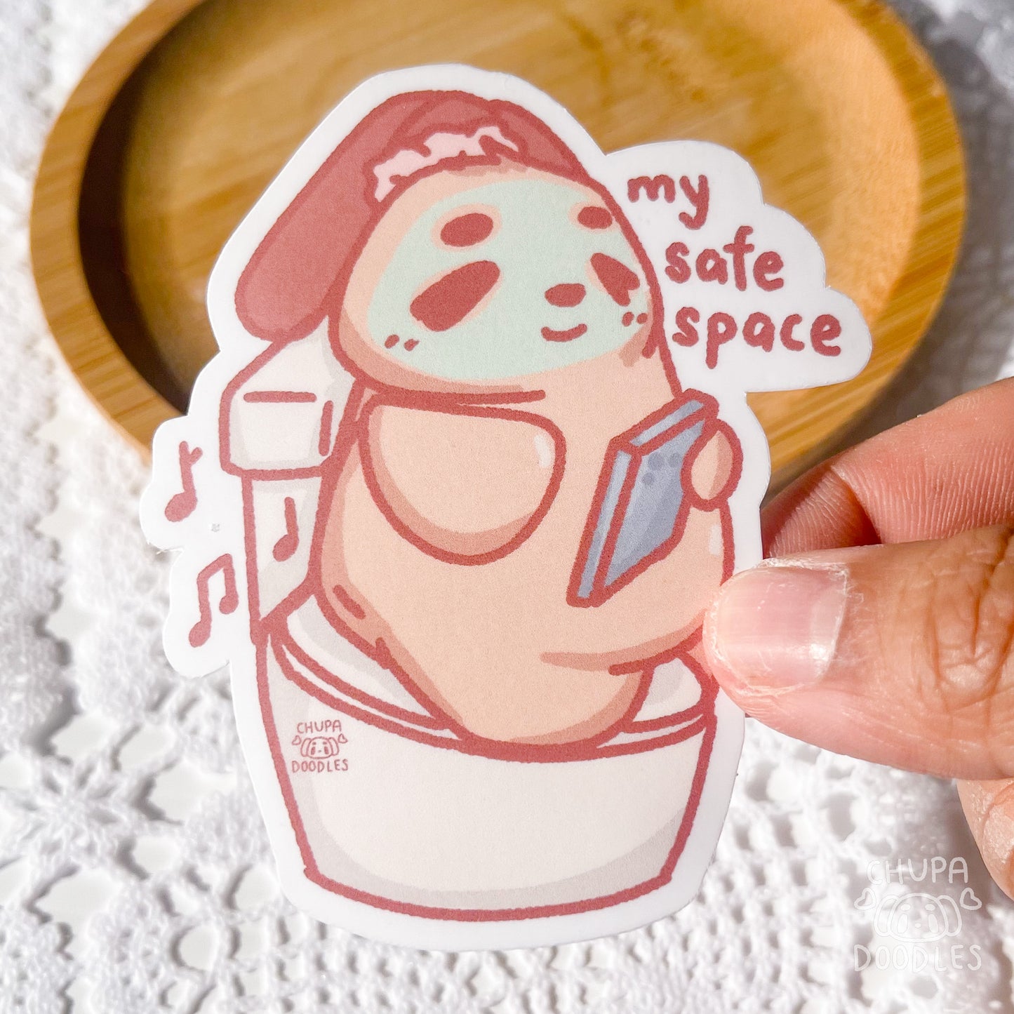 My Safe Space IBS Die Cut Sticker (Full Holo/White Matte)