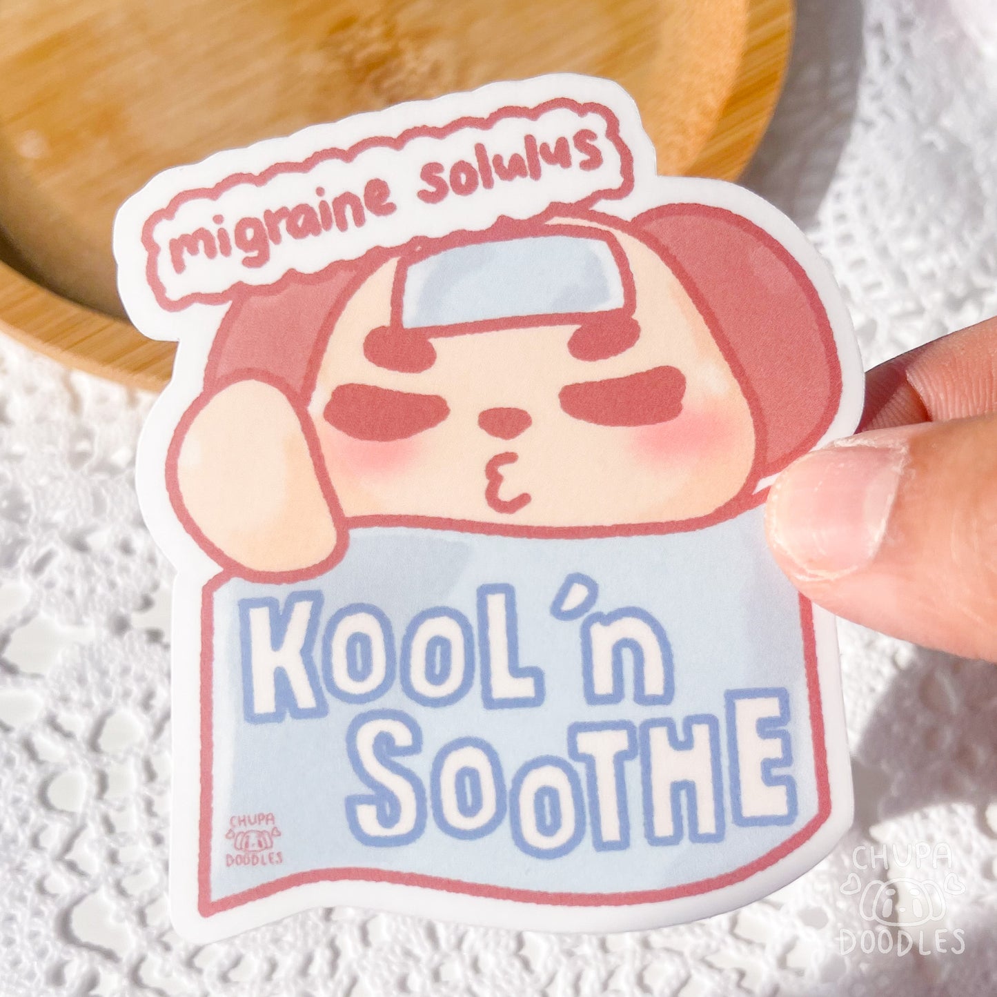 Migraine Solulus Kool Patch Cute Sticker (Matte Finish)-chupadoodles