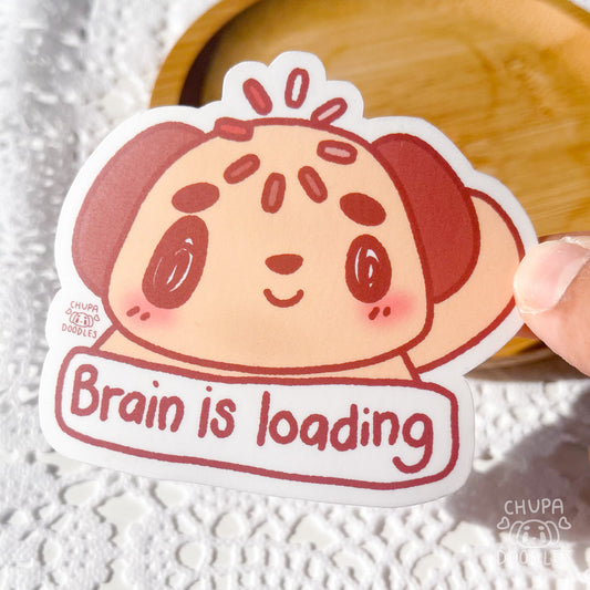 Brain Is Loading Die Cut Sticker (Matte Finish)