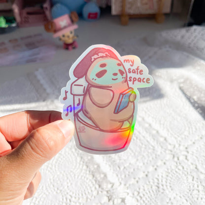 My Safe Space IBS Die Cut Sticker (Full Holo/White Matte)